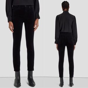 NWT 7 FOR ALL OF MANKIND VELVET HIGH WAIST ANKLE‎ SKINNY IN BLACK 26